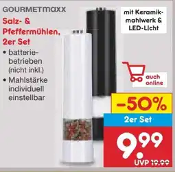 Netto Marken-Discount Gourmetmaxx Salz- und Pfeffermühlen-Set Angebot