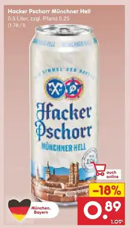 Netto Marken-Discount Hacker-Pschorr Münchner Hell Angebot