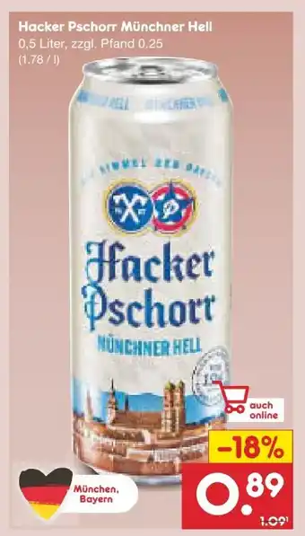 Netto Marken-Discount Hacker-Pschorr Münchner Hell Angebot