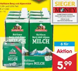 Netto Marken-Discount Berchtesgadener Land Haltbare Berg und Alpen-Milch Angebot