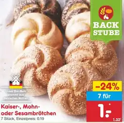 Netto Marken-Discount Netto Backstube Kaiserbrötchen Angebot
