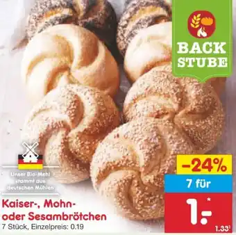 Netto Marken-Discount Netto Backstube Kaiserbrötchen Angebot