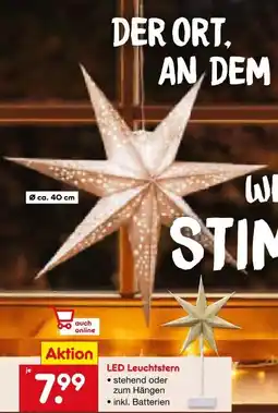 Netto Marken-Discount Dekor LED-Leuchtstern Angebot