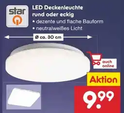 Netto Marken-Discount Star-Q LED Deckenleuchte rund Angebot