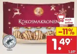 Netto Marken-Discount Santa Claus in Town Kokosmakronen Angebot