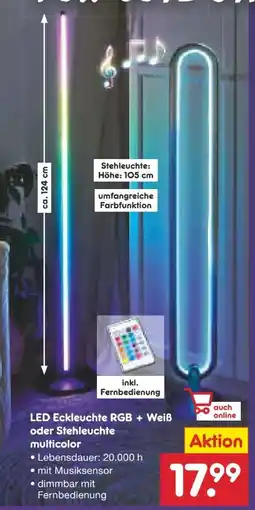Netto Marken-Discount Star-Q LED Eckleuchte RGB + Weiß Angebot