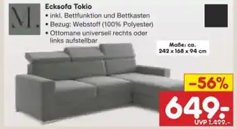 Netto Marken-Discount Möbel Punkt Ecksofa Tokio Angebot