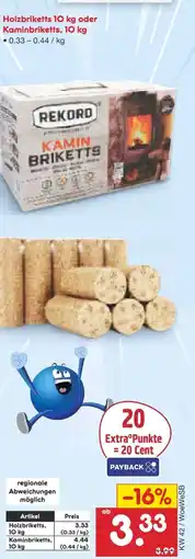 Netto Marken-Discount Rekord Kaminbriketts Angebot
