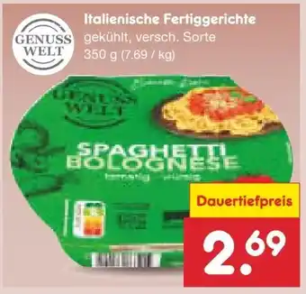Netto Marken-Discount Genuss Welt Fertiggerichte Angebot
