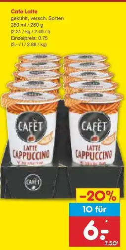 Netto Marken-Discount Cafèt Caffé Latte Cappuccino Angebot