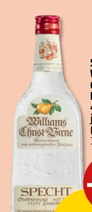 PENNY Specht Obstbrennerei Williams Christ Birne Angebot