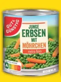 E-Center Gut & Günstig Junge Erbsen mit Möhrchen Angebot