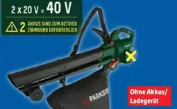 Lidl Parkside 40-V-Akku-Laubsauger PLSBA 40-Li A1 Angebot