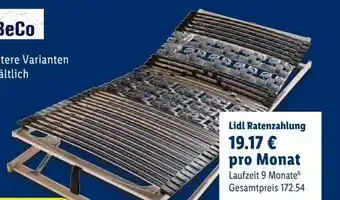 Lidl BeCo Matratzen Tellerlattenrost Angebot
