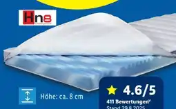 Lidl Hn8 Schlafsysteme 7-Zonen Geltouch-Matratzentopper Surf 100 Angebot