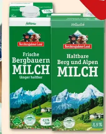 REWE Center Berchtesgadener Land Frische Bergbauern Milch Angebot