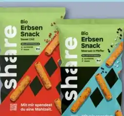 REWE Center Share Bio Erbsen Snack Angebot
