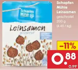 Netto Marken-Discount Schapfen Mühle Leinsamen Angebot