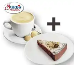 Scheck-in-Center Scheck-in Manufaktur Tasse Kaffee+1 Stück Sauerkirsch-Streuselkuchen Angebot