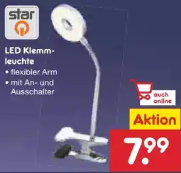 Netto Marken-Discount Star-Q LED Klemmleuchte Angebot