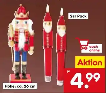 Netto Marken-Discount Dekor LED Stabkerzen Angebot