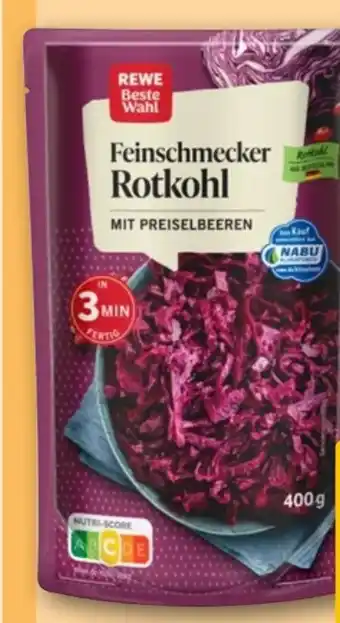 REWE Rewe Beste Wahl Feinschmecker Rotkohl mit Preiselbeeren Angebot