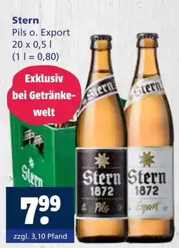 Getränkewelt Stern pils o. export Angebot