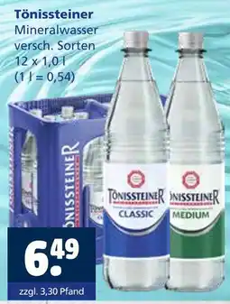 Getränkewelt Tönissteiner mineralwasser Angebot
