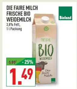 Marktkauf Bioland die faire milch frische bio weidemilch Angebot