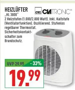 Marktkauf Clatronic heizlüfter hl 3800 Angebot