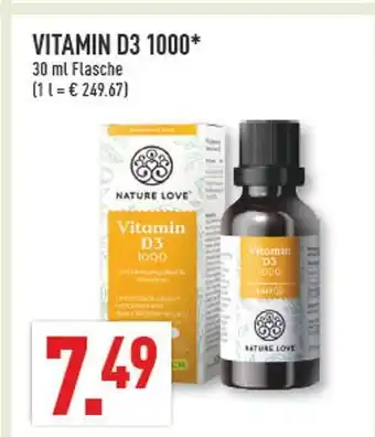 Marktkauf Nature love vitamin d3 1000 Angebot