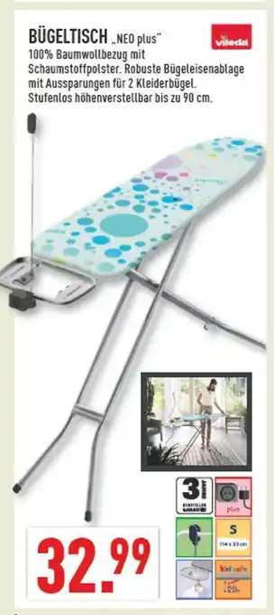 Marktkauf Vileda bügeltisch 'neo plus' Angebot