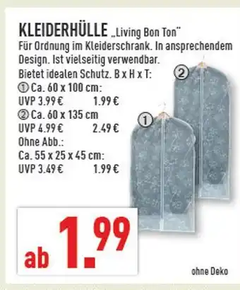 Marktkauf Kleiderhülle 'living bon ton' Angebot