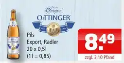 Getränke Oase Oettinger pils export, radler Angebot
