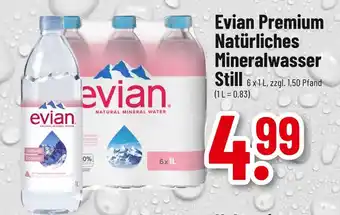 trinkgut Evian premium natürliches mineralwasser still Angebot