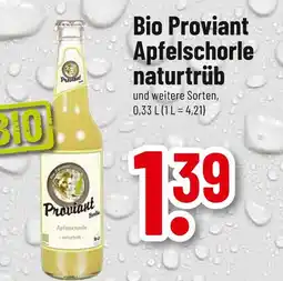 trinkgut Proviant bio proviant apfelschorle naturtrüb Angebot