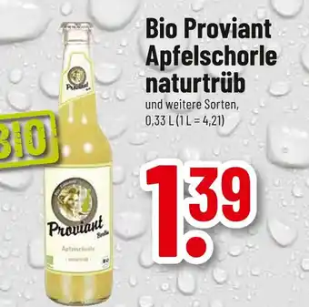 trinkgut Proviant bio proviant apfelschorle naturtrüb Angebot