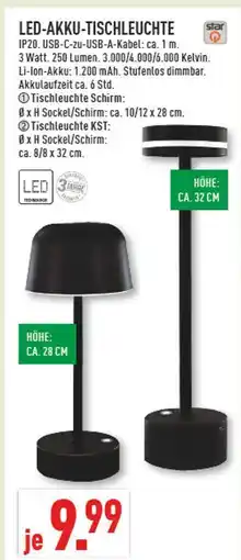 Marktkauf Star q led-akku-tischleuchte Angebot