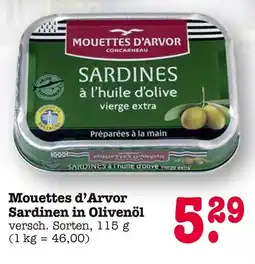E-Center Mouettes d'arvor sardinen in olivenöl Angebot