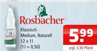 Getränke Oase Rosbacher klassisch medium, naturell Angebot