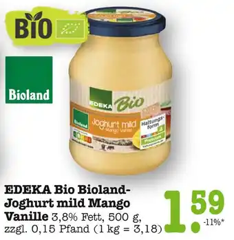 E-Center Edeka bio bioland joghurt mild mango vanille Angebot