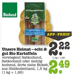 E-Center Bioland unsere heimat – echt & gut bio kartoffeln Angebot
