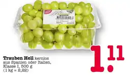 E-Center Trauben hell kernlos aus spanien Angebot