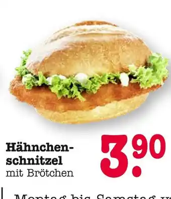 E-Center Hähnchenschnitzel mit brötchen Angebot