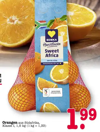 E-Center Edeka herzstücke orangen sweet africa Angebot