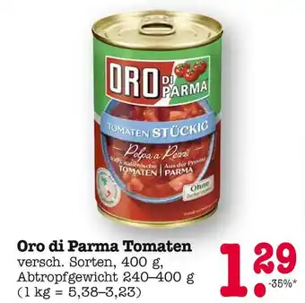 E-Center Oro di parma tomaten stückig Angebot