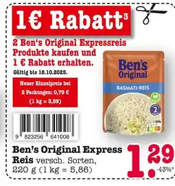 E-Center Ben's original 1 € rabatt Angebot
