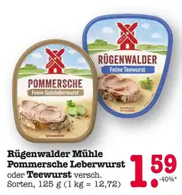 E-Center Rügenwalder mühle pommersche leberwurst Angebot