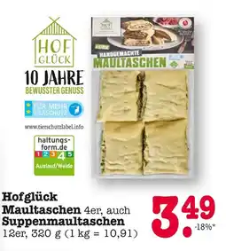 E-Center Hofglück maultaschen 4er Angebot