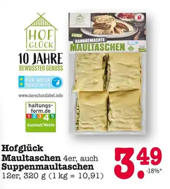 E-Center Hofglück maultaschen 4er Angebot